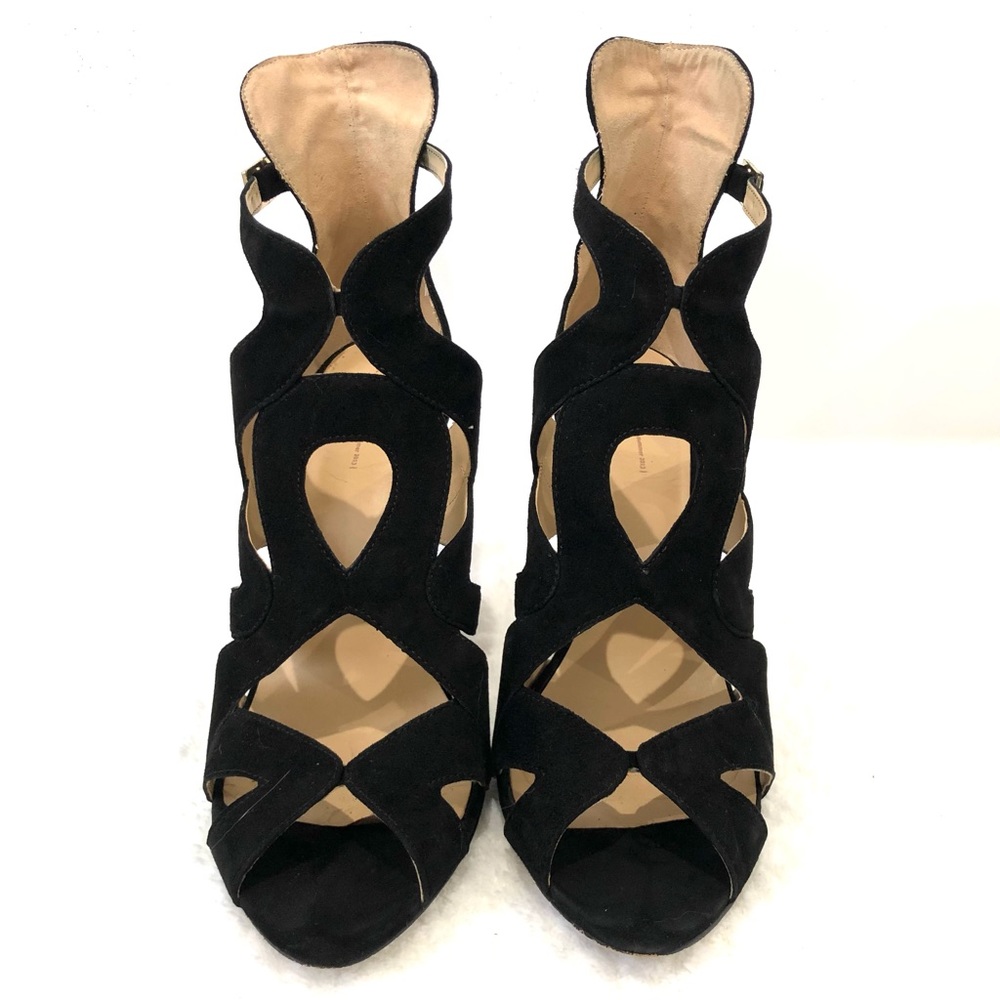 Zara Black Suede Heeled Sandals